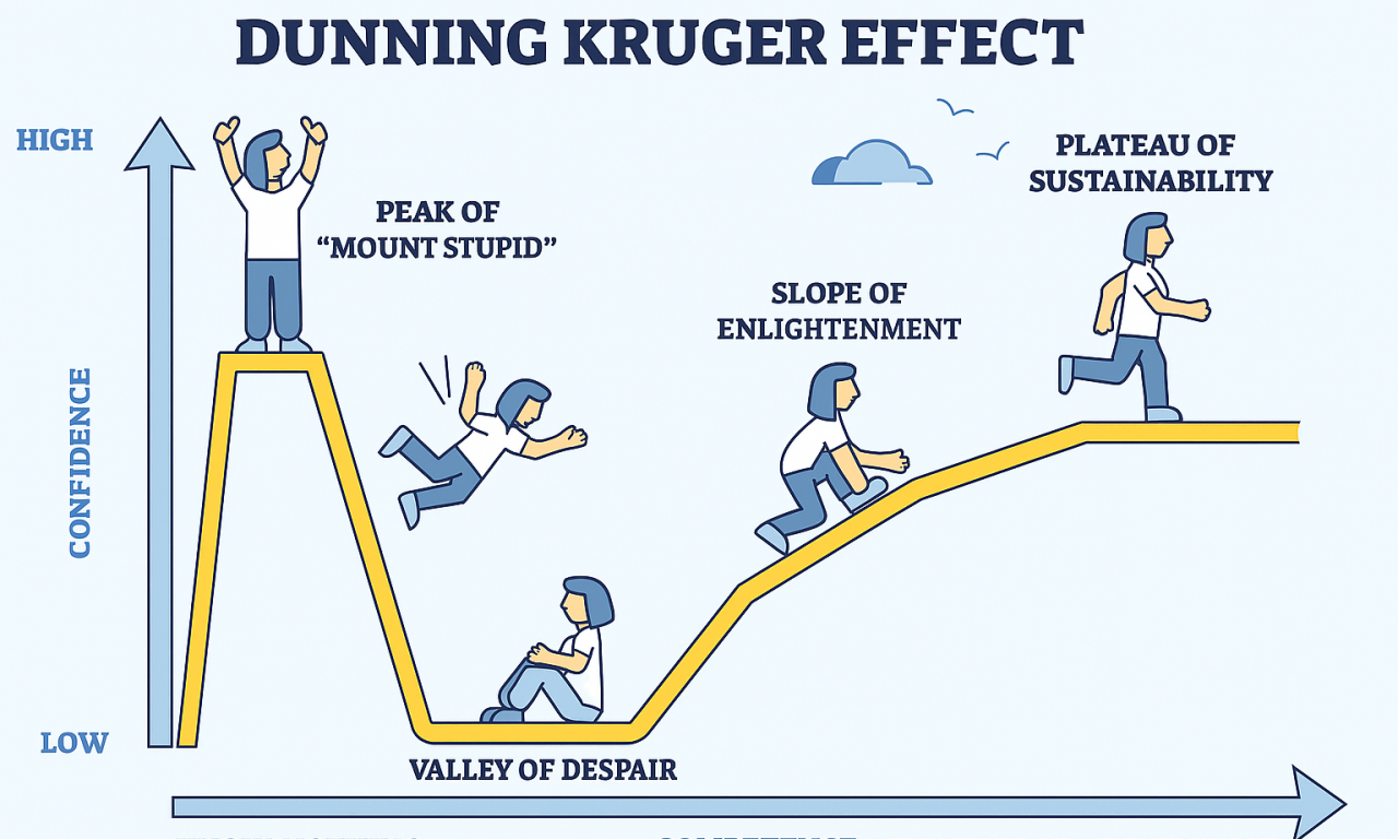 Curva de Dunning-Kruger: “Cuanto más sabes, más sabes lo que no sabes”