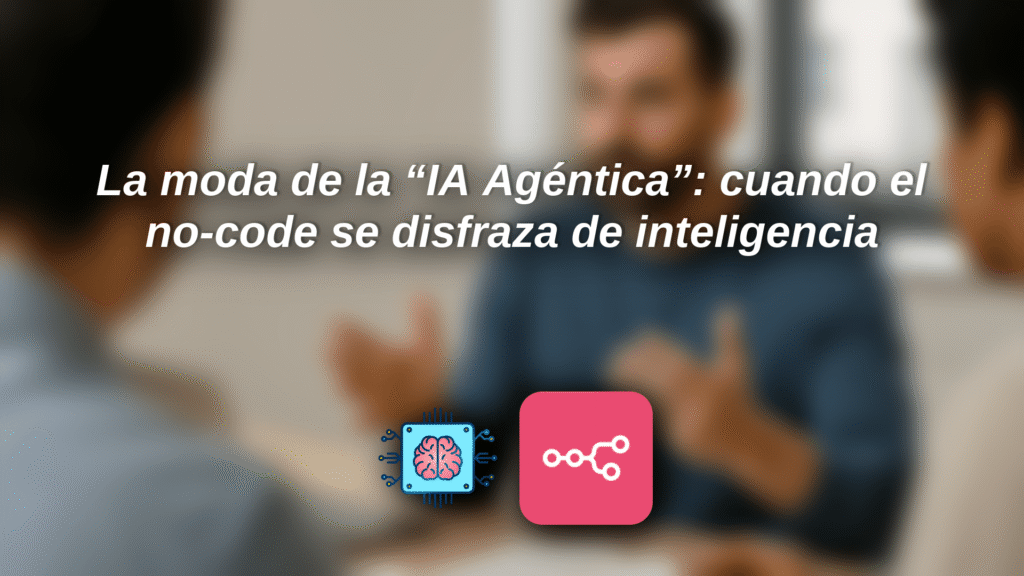 Diagrama visual que representa la automatización con n8n y el concepto de IA Agéntica en startups tecnológicas.