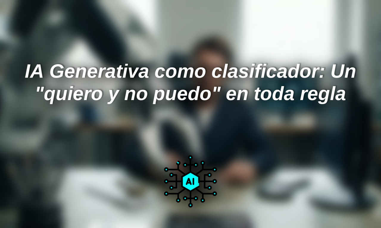 IA Generativa como clasificador: Un “quiero y no puedo” técnico