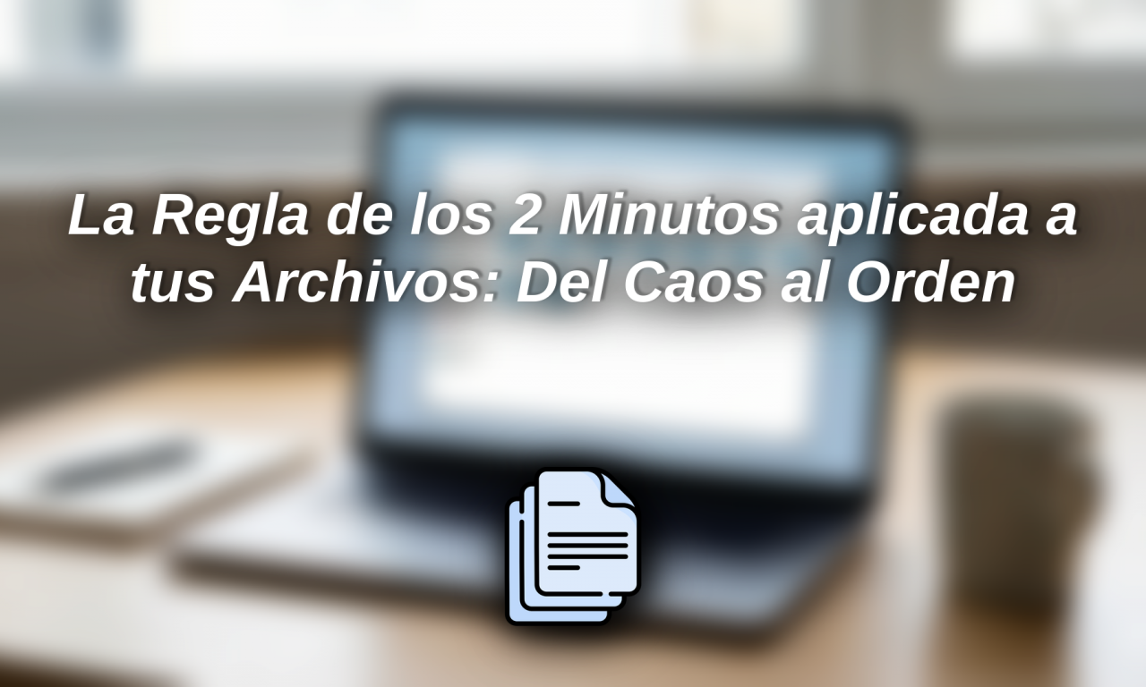 La Regla de los 2 Minutos aplicada a tus Archivos: Del Caos al Orden